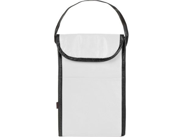 Сумка-холодильник Reviver на липучке из нетканого переработанного материала RPET, Цвет белый