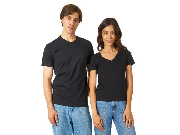 Футболка "Heavy Super Club" мужская с V-образным вырезом, Размер 2XL, Цвет черный