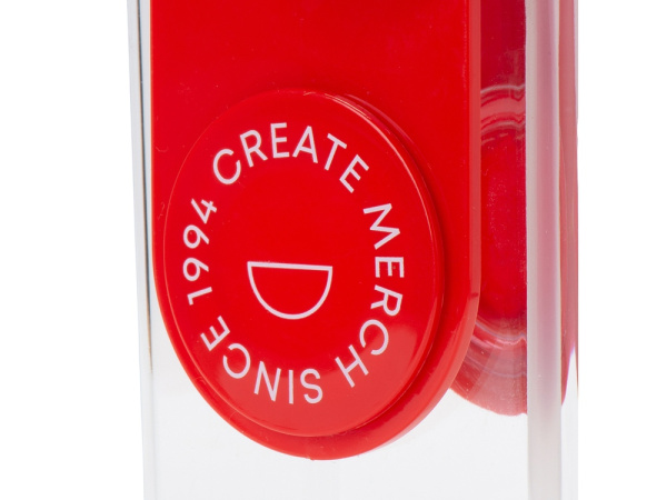 Бутылка для воды «JUICY DRINK BOX», 290 мл с тампопечатью, Цвет прозрачный, красный