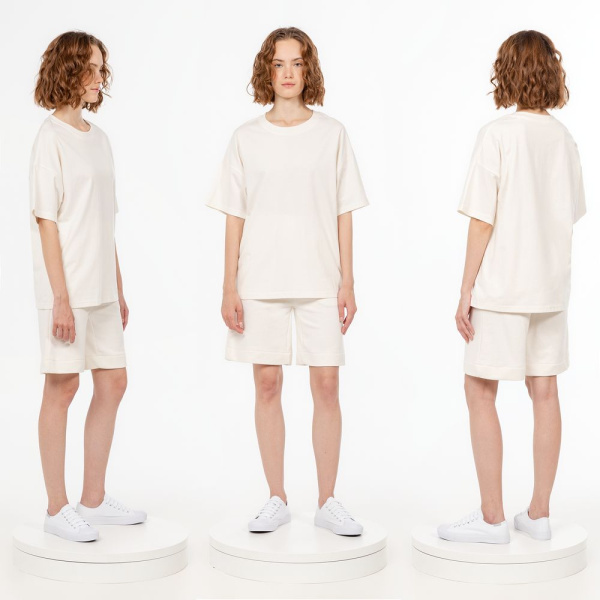 Футболка унисекс оверсайз T3, молочно-белая, XS–XXL