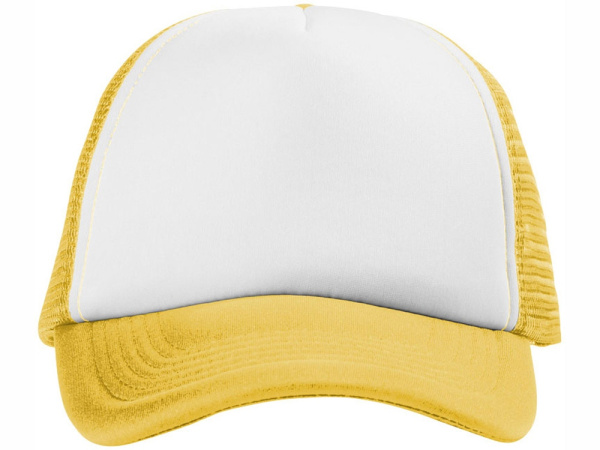 Бейсболка «Trucker», Цвет желтый/белый