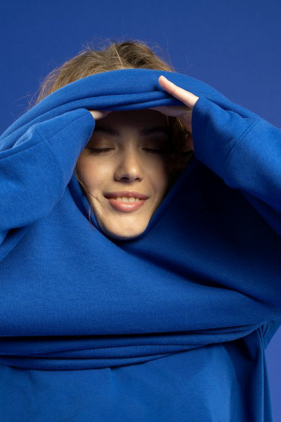 Свитшот унисекс S1, синий, XS–XXL
