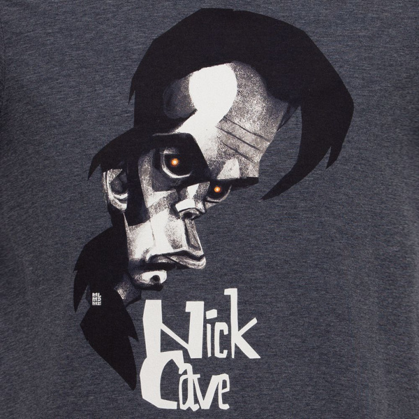 Футболка «Меламед. Nick Cave», темно-синий меланж, S–XXL