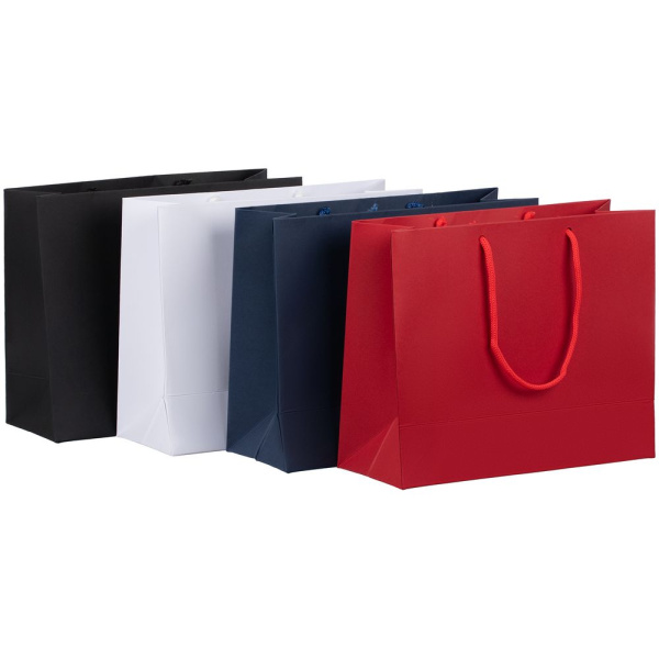 Пакет бумажный Ample Plus S, синий, 24x20x9,5 см