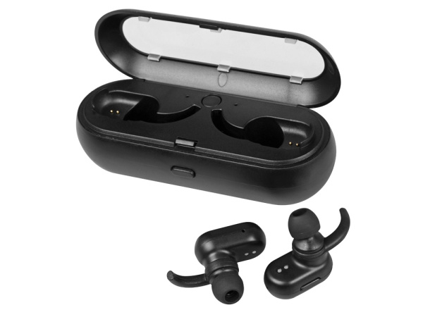 Беспроводные наушники «Pals» с зарядным чехлом, Цвет черный
