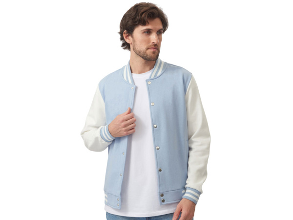 Бомбер «Oxford», унисекс, Размер XL, Цвет небесно-голубой/молочный