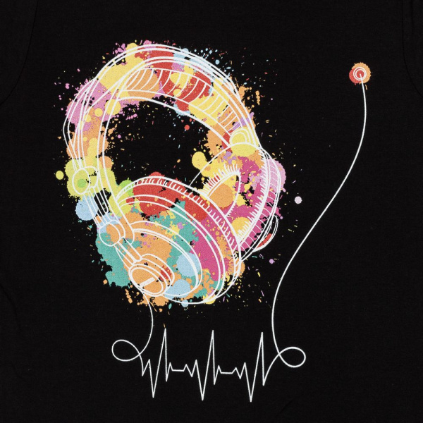 Футболка женская Feel The Beat, черная, S–XXL