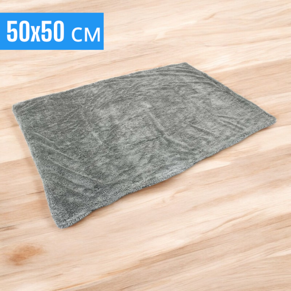 Микрофибра двусторонняя 50x50 см черная / Мягкая и эффективная
