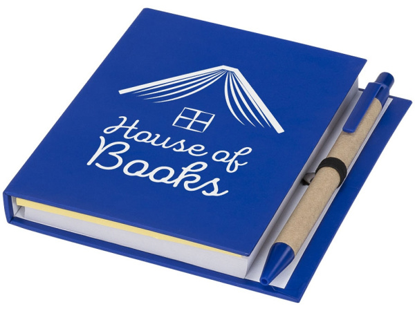 Комбинированный блокнот с шариковой ручкой, Цвет синий