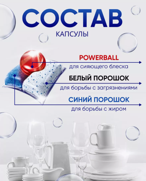 Таблетки для посудомоечной машины Finish Powerball Quantum All in 1, 60 штук