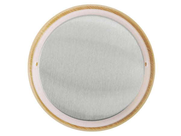 Стакан с двойными стенками и бамбуковой крышкой «Batur», Цвет прозрачный, коричневая крышка