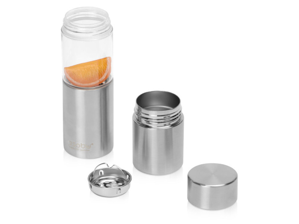 Бутылка для воды «FLAVOUR U SEE», Цвет серебристый