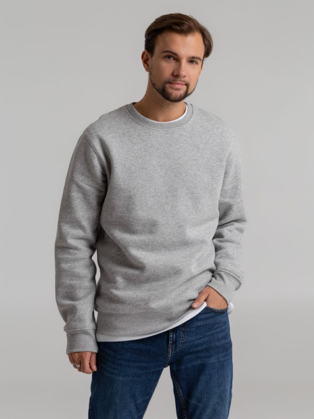 Свитшот унисекс King, серый меланж, XS–4XL
