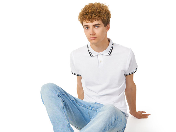 Рубашка поло "Erie" мужская, Размер 3XL, Цвет белый/черный