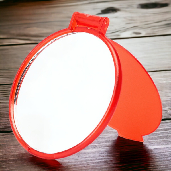Складное зеркало с корпусом из цветного прозрачного пластика GLAZE