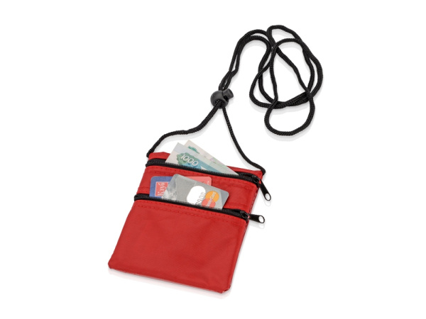 Нагрудный кошелек «Путешествие», Цвет красный