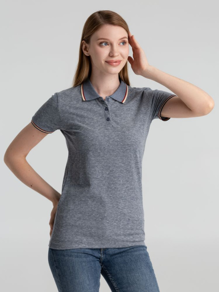 Рубашка поло женская Paname Women, голубой меланж, S–XXL