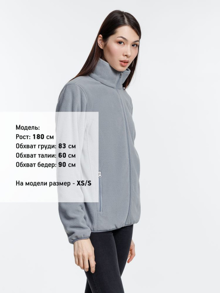 Куртка флисовая унисекс Nesse, серая, XS–XXL