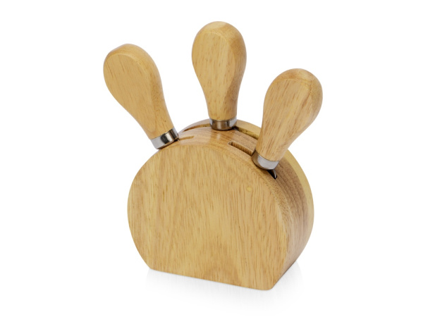 Набор из ножей для сыра на подставке «Take it cheesy», Цвет бежевый