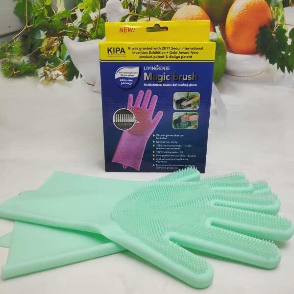 Многофункциональные силиконовые перчатки Magic Brush