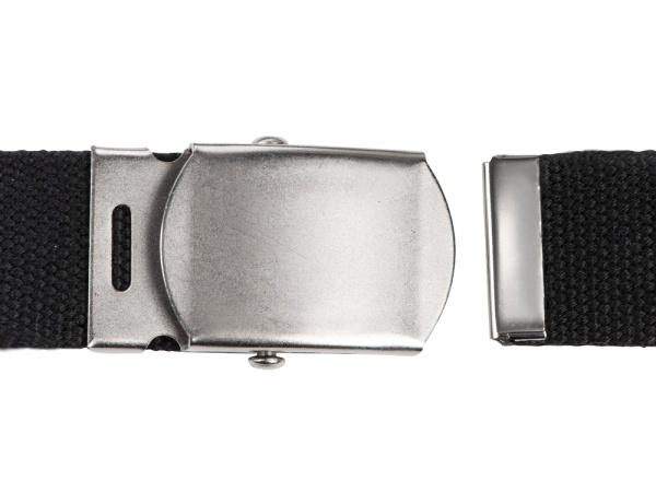 Ремень Canvas текстильный с металлической пряжкой, Цвет черный
