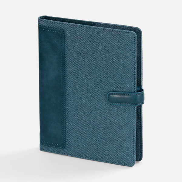 Ежедневник-органайзер Twill, недатированный, синий, 17х22,5х2,8 см