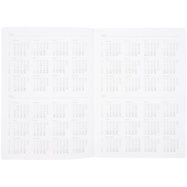 Ежедневник Nebraska Flex, недатированный, бордовый с серебристым, 15х20,8х1,5 см
