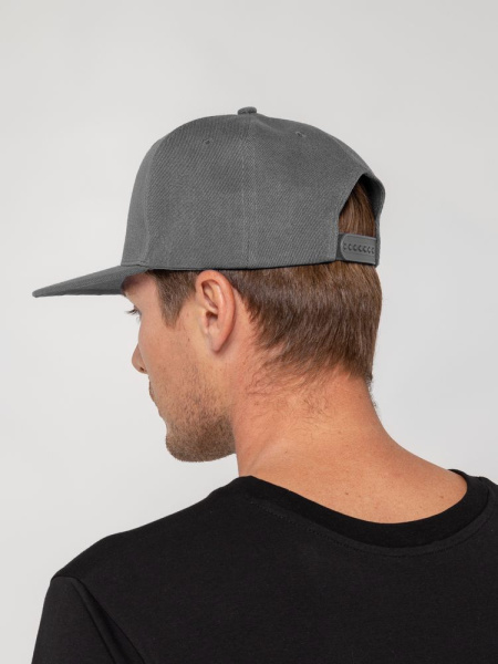 Бейсболка Snapback с прямым козырьком, серая, 56-58