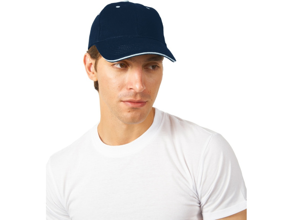 Бейсболка «New Castle», Цвет темно-синий/белый