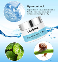 Антивозрастной увлажняющий крем для лица с гиалуроновой кислотой LANBENA Gyaluronic Acid Cream deep 