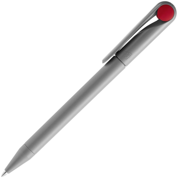 Ручка шариковая Prodir DS1 TMM Dot, серая с красным, 14х1,1 см