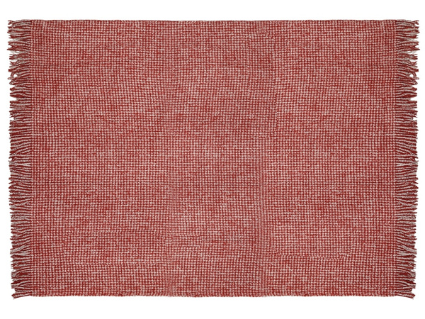 Плед акриловый «Harp» 180 х 130 см, Цвет белый, бордо