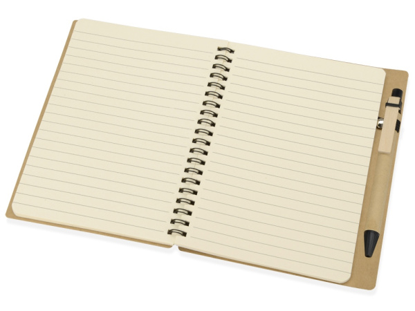 Блокнот «Дейзи» с ручкой, Цвет крафт/черный