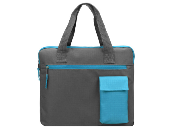 Конференц сумка для документов «Session», Цвет серый/голубой