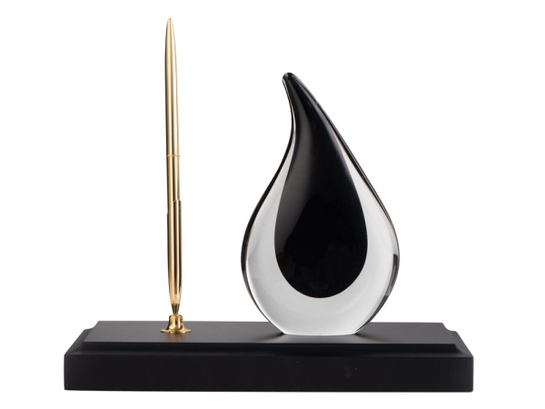 Настольный прибор «Нефть», Цвет черный, золотистый