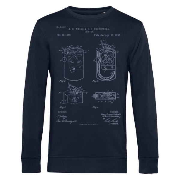 Свитшот Old Patents. Lighter, темно-синий, S–XXL