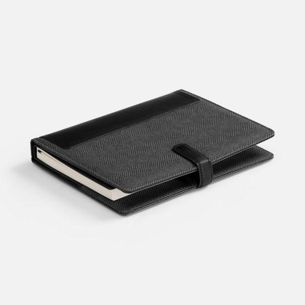 Ежедневник-органайзер Twill, недатированный, черный, 17х22,5х2,8 см