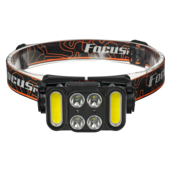 FOCUSray 1305 акку 18650 1200 мАН 3,7V .сенсор,индикатор зарядки,4 диода  4W+ 2 СОВ 3W 1/180, шт