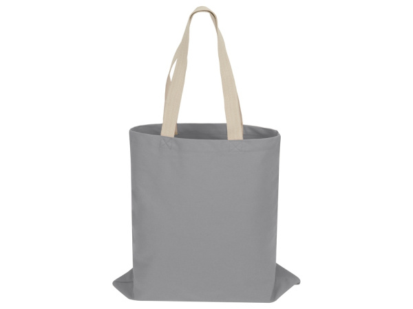 Сумка для шопинга «Steady» хлопковая с парусиновыми ручками, 260 г/м2, Цвет серый