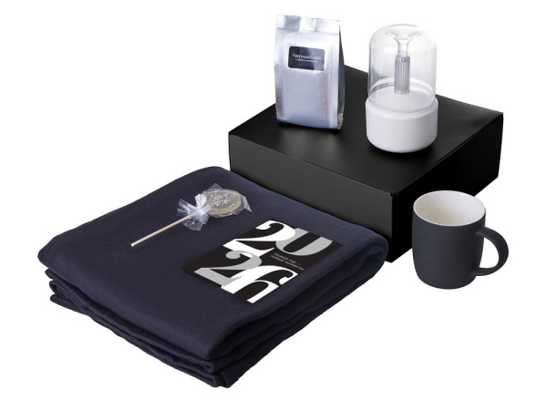 Подарочный набор «Re:Haven» с пледом, увлажнителем и кружкой, Цвет черный