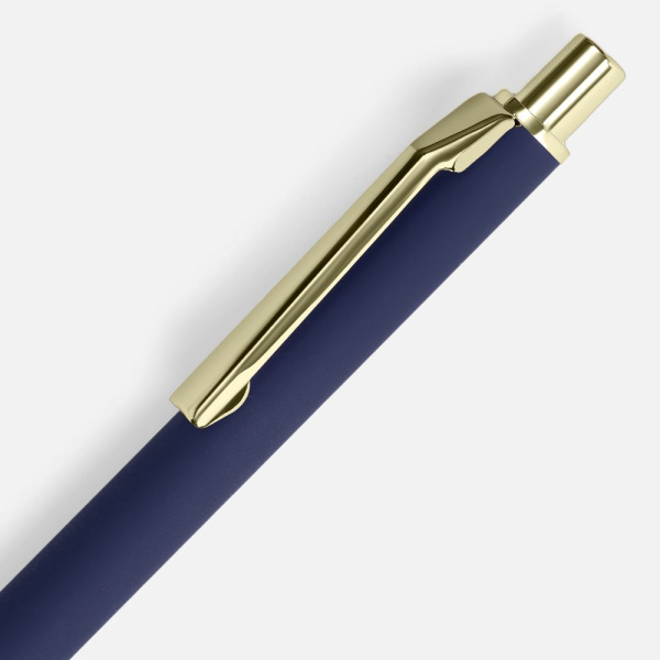 Ручка шариковая Lobby Soft Touch Gold, синяя, 14,5х1 см