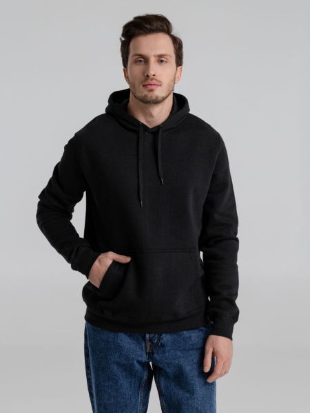 Толстовка с капюшоном Slam 320, черная, XS–XXL