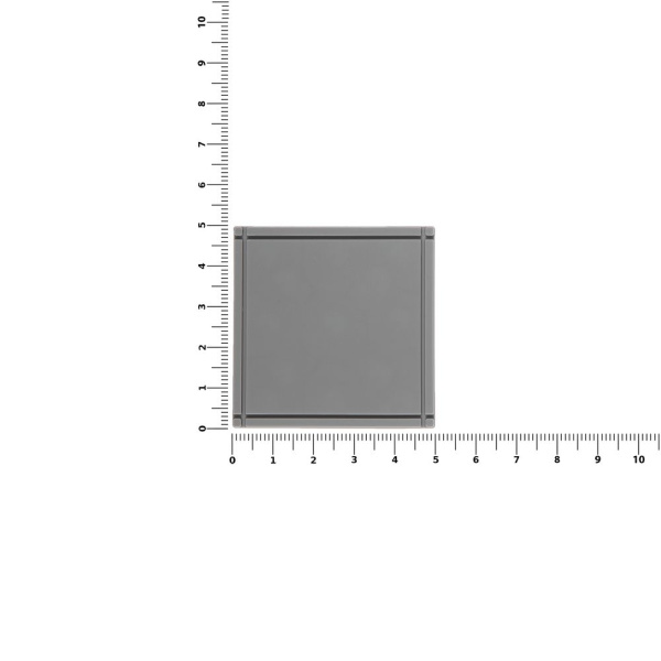 Лейбл из ПВХ Dzeta, L, серый, 5х5х0,2 см