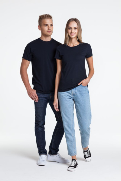 Футболка женская T-bolka Stretch Lady, кобальт (темно-синяя), S–XL