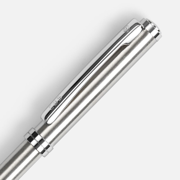 Ручка шариковая Delgado, серебристая, 13х0,9 см