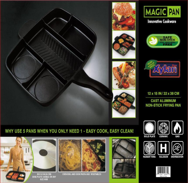 Сковорода Magic Pan, 5 секций, антипригарное покрытие
