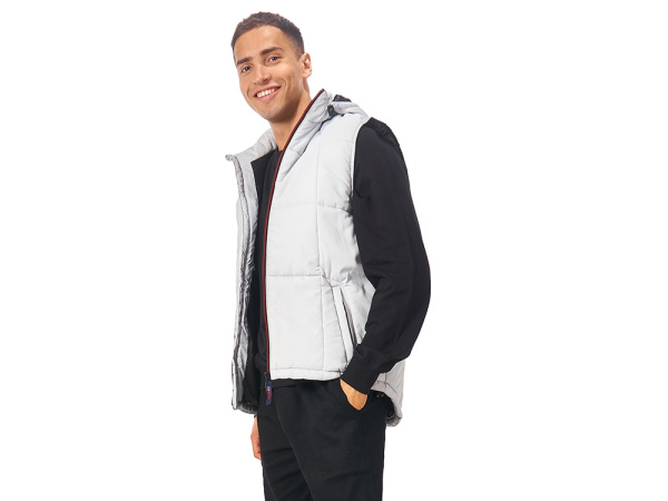 Жилет "Vigour" мужской, Размер 2XL, Цвет серый/черный