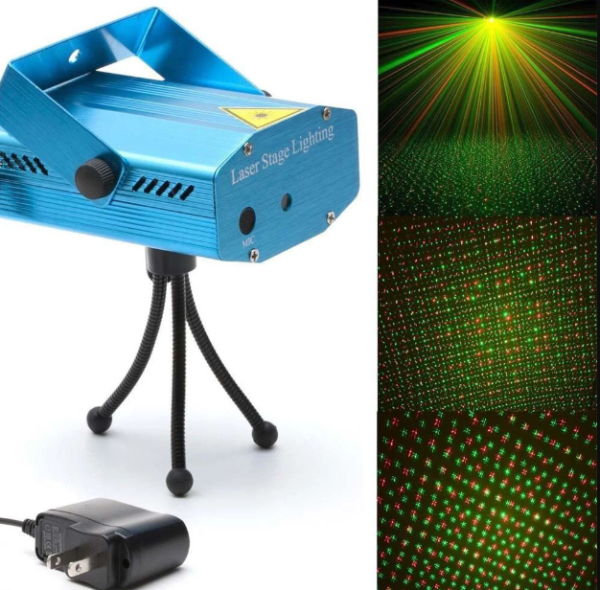 Галографический лазерный Mini проектор Звездное небо  Laser Stage Laser Lighting, регулируемые скоро