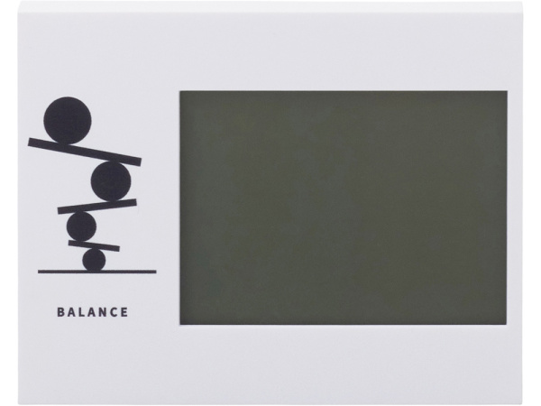 Настольные электронные мультифункциональные часы «Rotatio» с УФ-печатью, Цвет белый