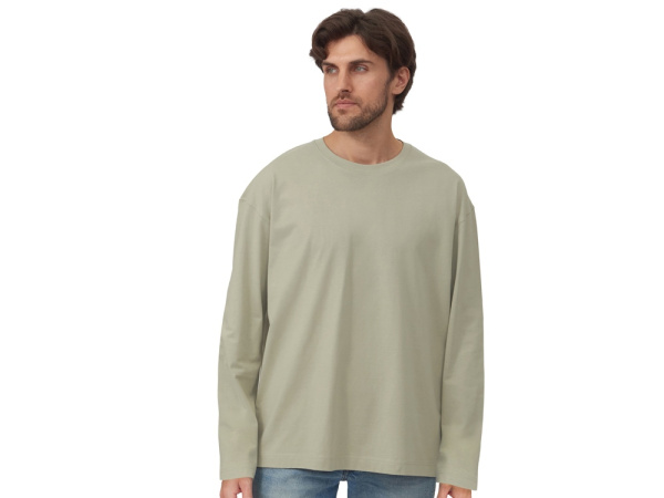 Лонгслив оверсайз «Berlin» унисекс, Размер XL-2XL, Цвет зеленый оливковый